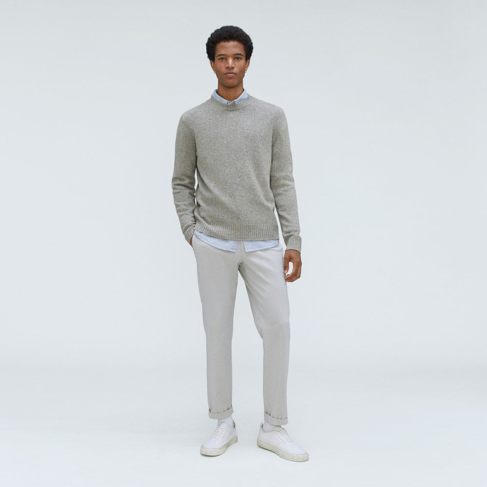 The Merino-Blend Crewneck Sweater | Heathered Grey - Image 4