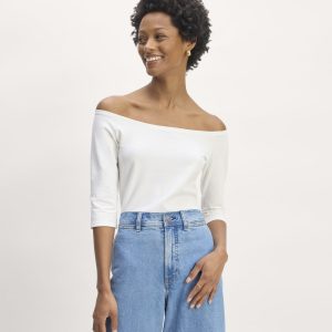 The Form Off-Shoulder Top | White