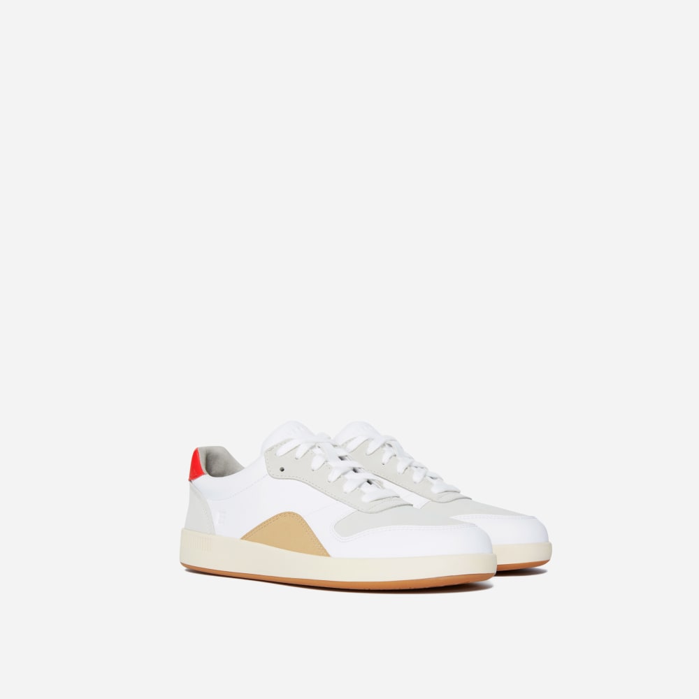 The ReLeather? Court Sneaker | Off White / Black