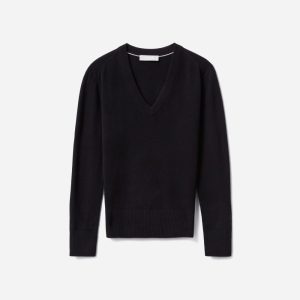 The Cashmere V-Neck | Black