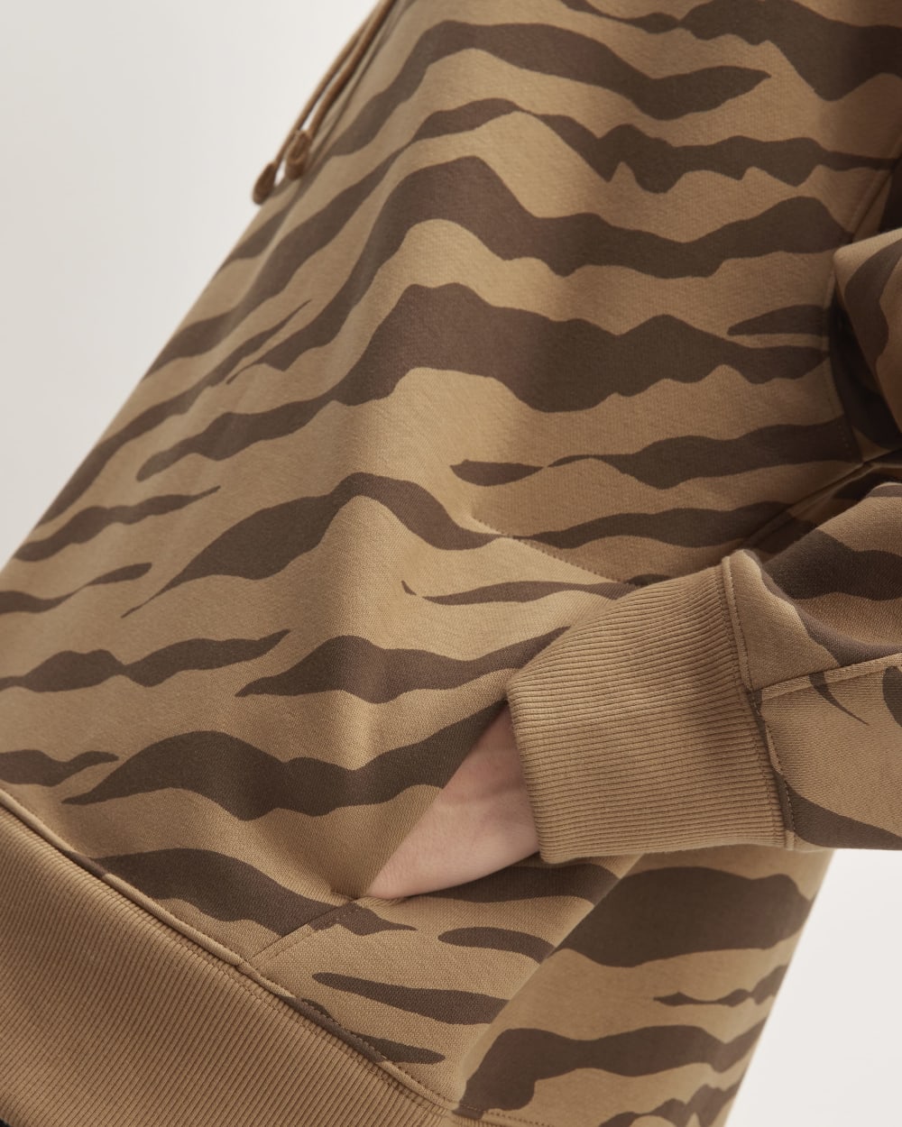 The ReTrack Hoodie | Cocoa Tiger Stripe - Image 5