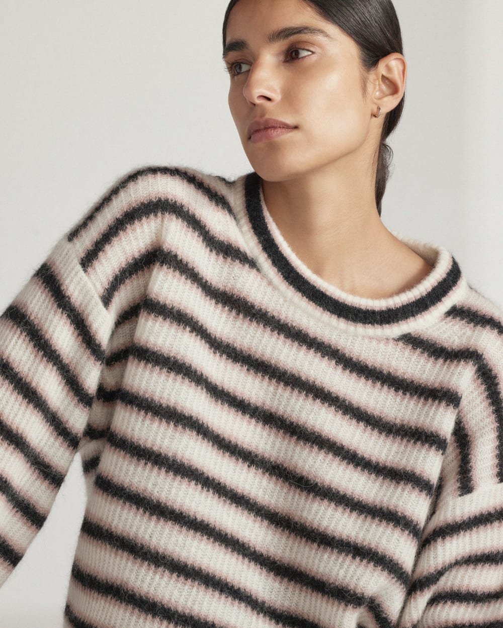 The Cocoon Crew in Alpaca | Heathered Black / Cafe Creme / Bone - Image 8