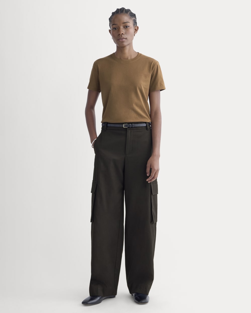 The Box-Cut Tee in Essential Cotton | Toffee | No Pocket - Image 3