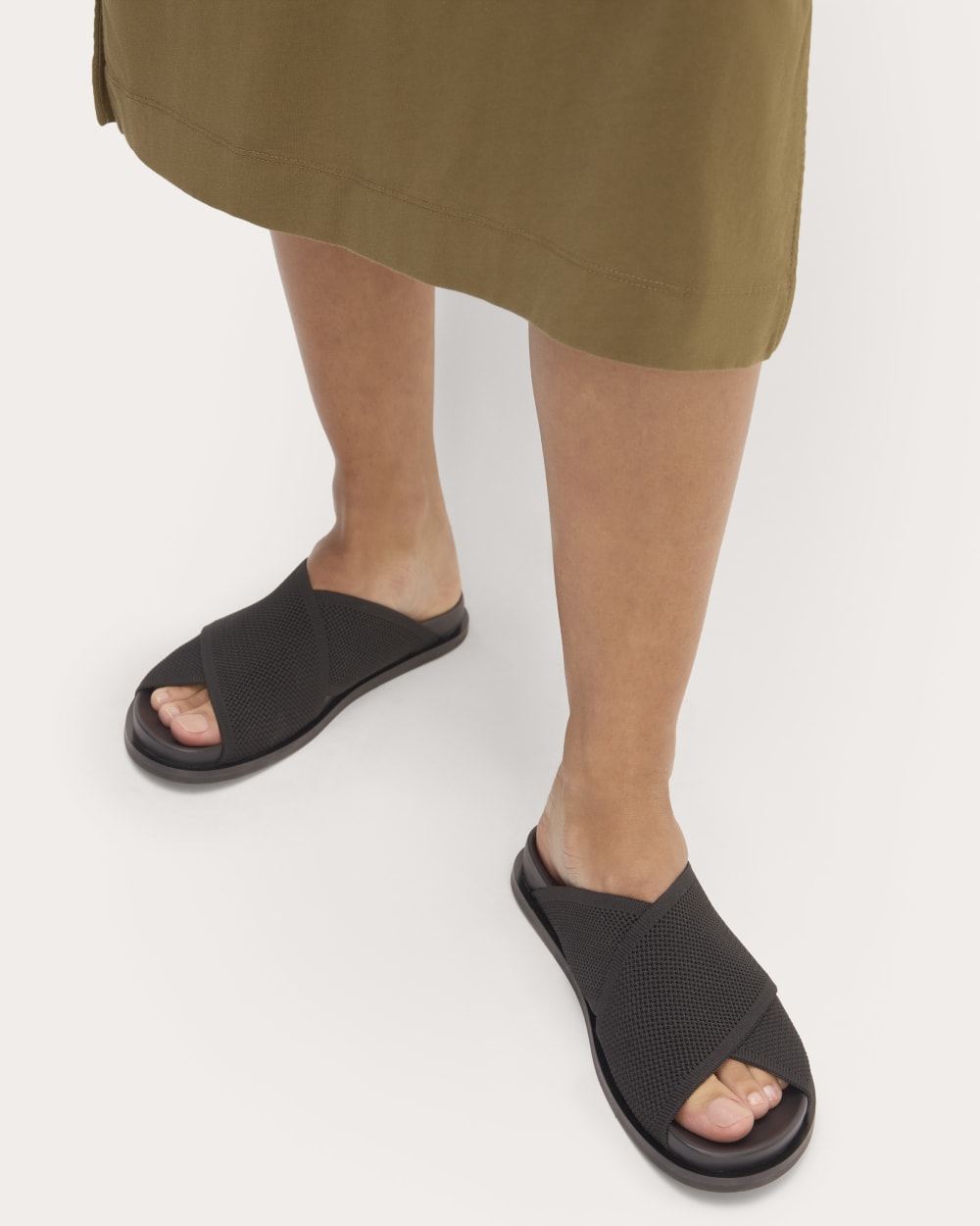 The ReKnit Form Crossover Sandal | Black - Image 2