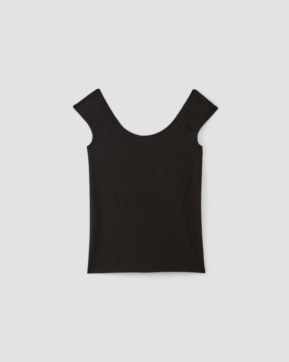 The Supima? Form Cap-Sleeve Tee | Black - Image 2
