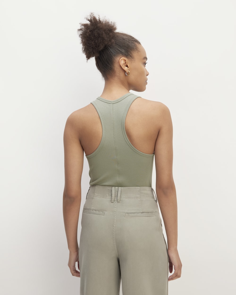 The Luxe Rib Racerback Tank | Sage Green - Image 4